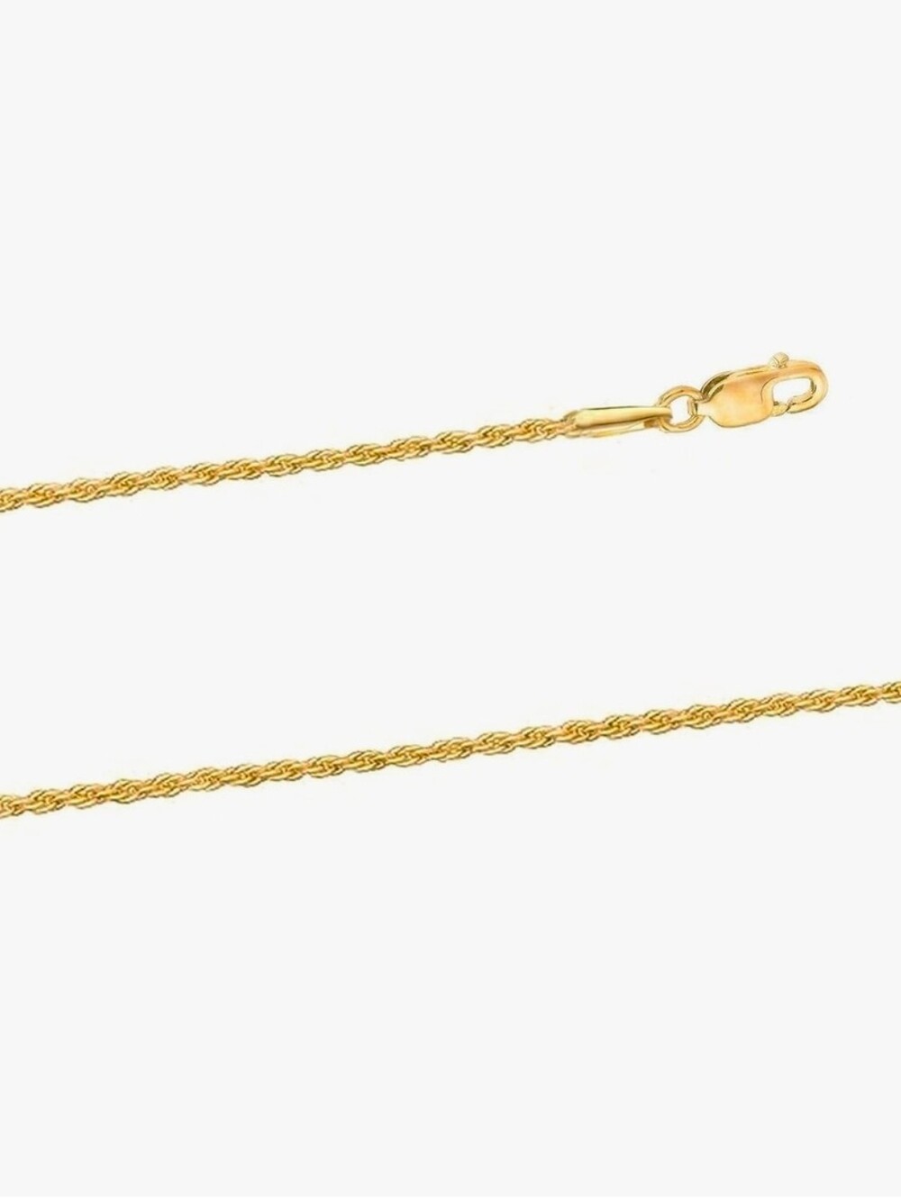 NIB Solid 14k Gold Rope Chain. 1.5 mm, 24" Lobster Clasp - Picture 2 of 11